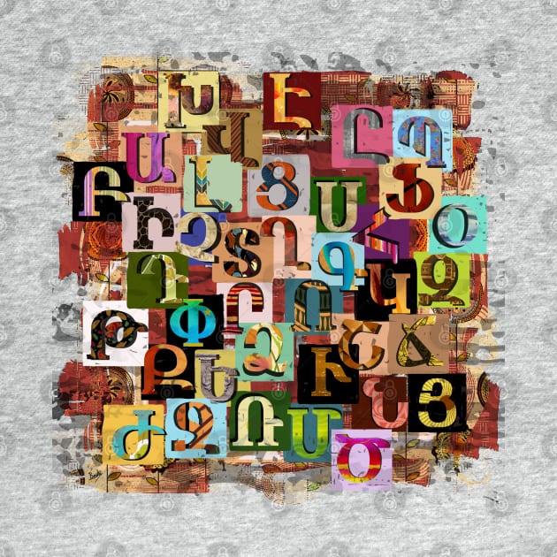 Armenian Textural Alphabet by Peter Awax